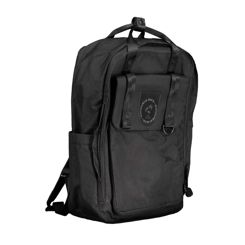Mandarina Duck Black Cotton Backpack Mandarina Duck Dark Slate Gray