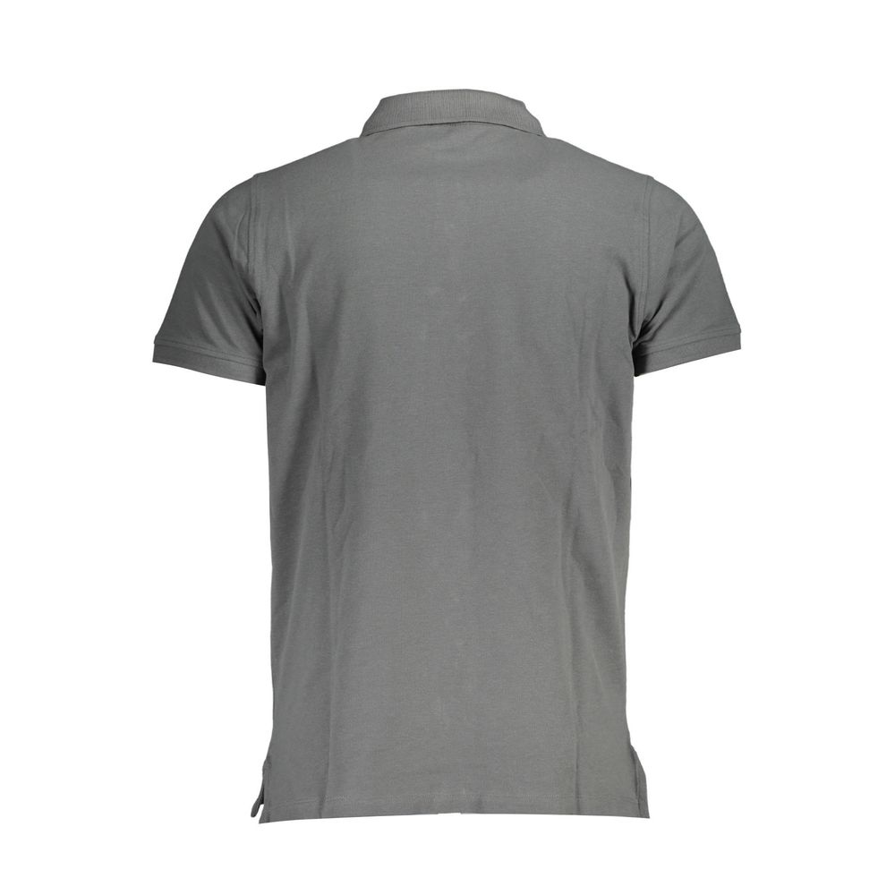 Back view of Norway 1963 Brown Cotton Men Polo Shirt, featuring short sleeves and classic collar.