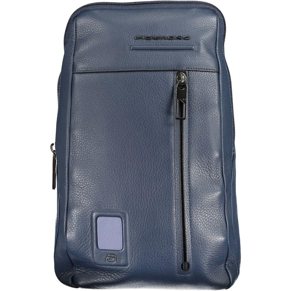 Piquadro Blue Leather Men Shoulder Bag