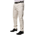 Dolce & Gabbana White Cotton Dress Slim Formal Pants PAN76459-52