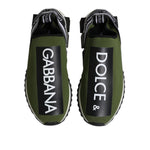 Dolce & Gabbana Green Black Slip On Sorrento Sneakers Shoes MV7300-39.5