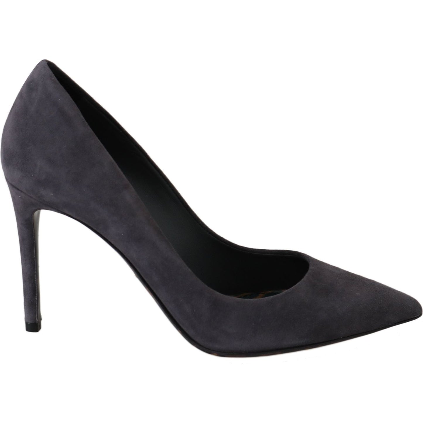 Dolce & Gabbana Elegant Gray Suede Stiletto Pumps Dolce & Gabbana Dark Slate Gray