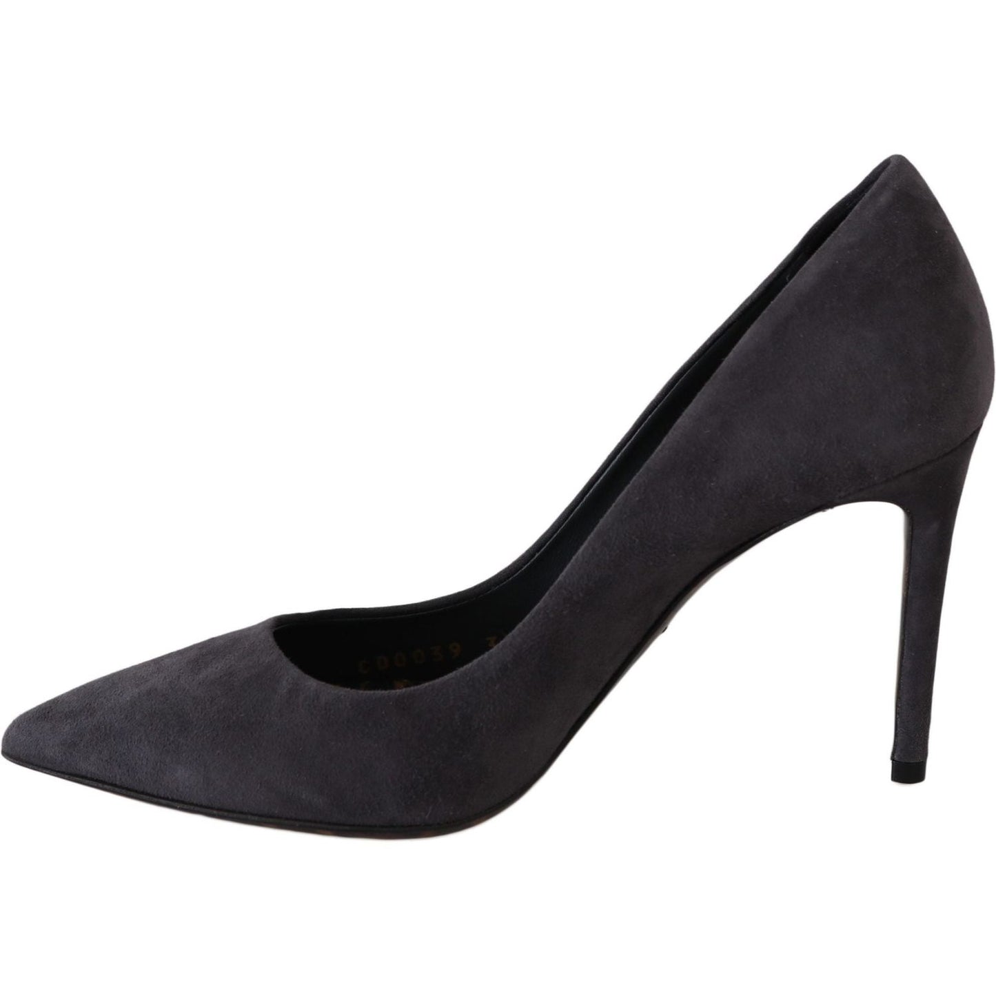 Dolce & Gabbana Elegant Gray Suede Stiletto Pumps Dolce & Gabbana Dark Slate Gray