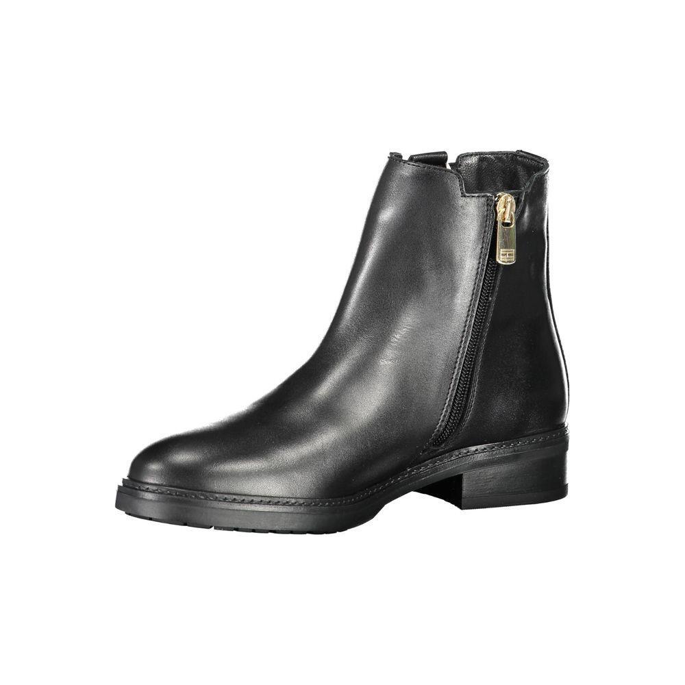 Tommy Hilfiger Black Leather Women Boot TO-9397-EU36/US6