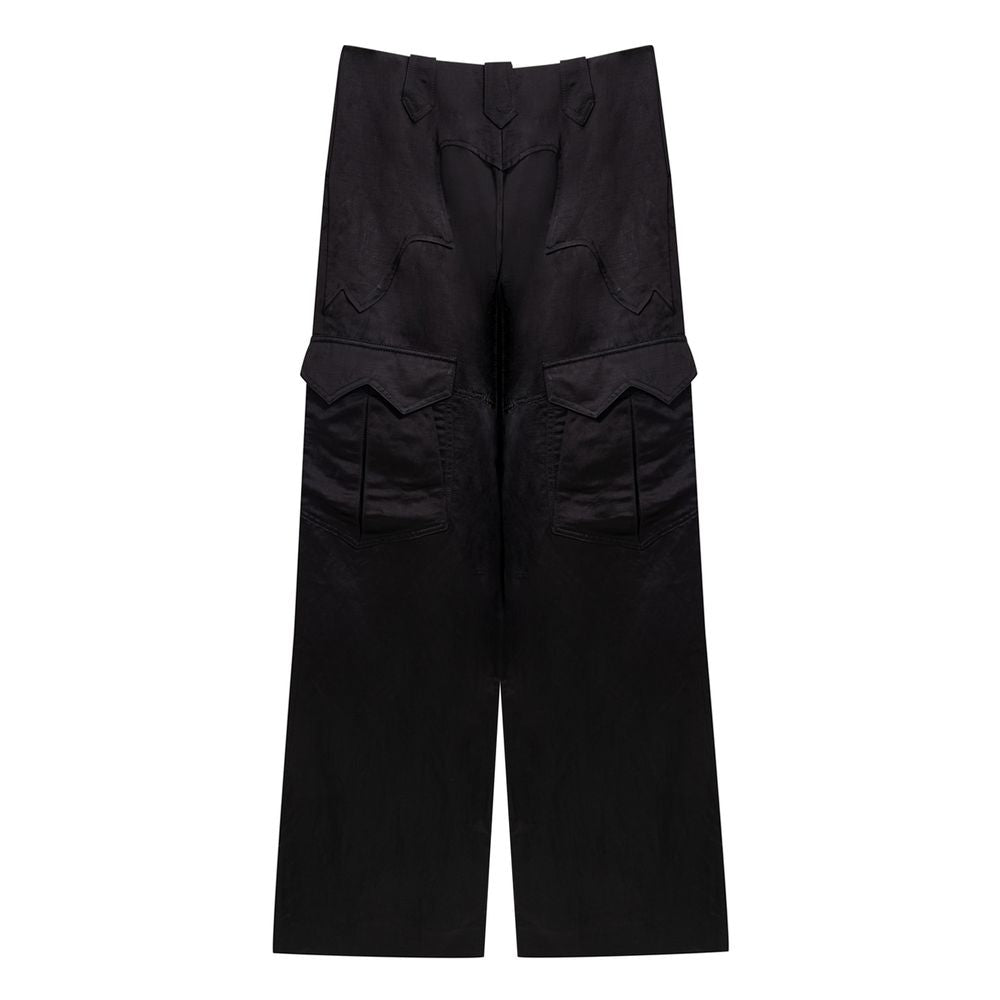 Tom Ford Black Viscose Cargo Pant TO-9309676-IT38|XS