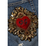 Dolce & Gabbana Blue Cotton Boyfriend Tattered Denim Jeans PAN75689-36