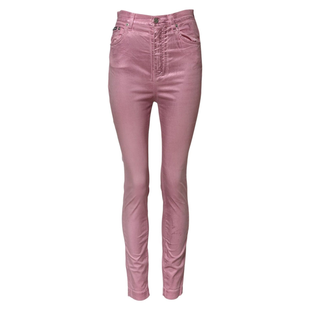 Dolce & Gabbana Pink GRACE High Waisted Skinny Denim Jeans PAN75986-40