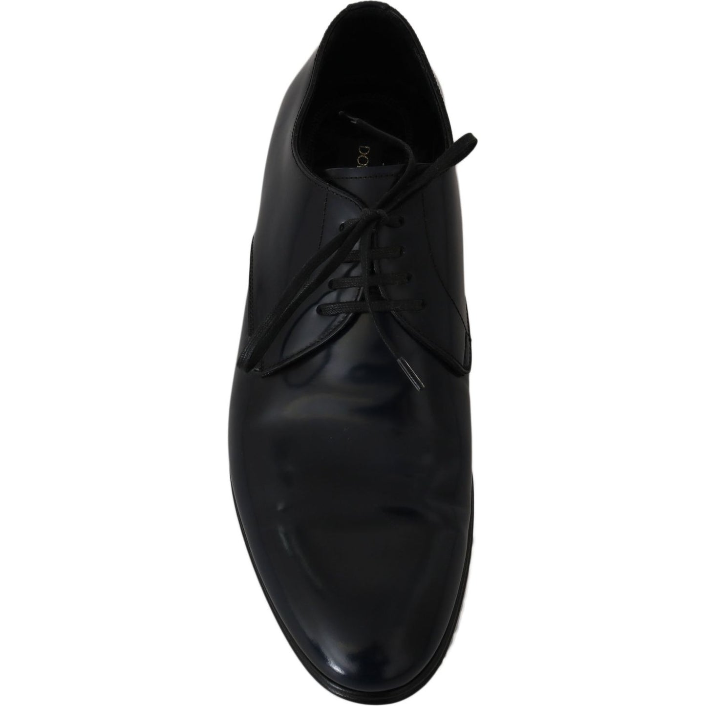 Dolce & Gabbana Blue Leather Dress Derby Formal Mens Shoes