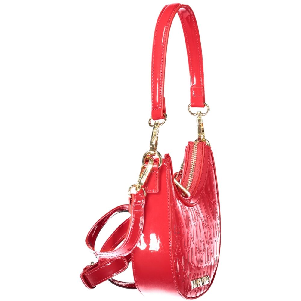 Mario Valentino Red Polyethylene Women Handbag with removable handle and adjustable strap