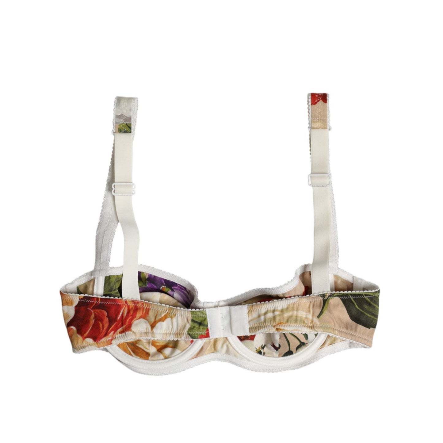 Dolce & Gabbana Beige Floral Balconcino Underwired Bra Underwear BIK1404-1