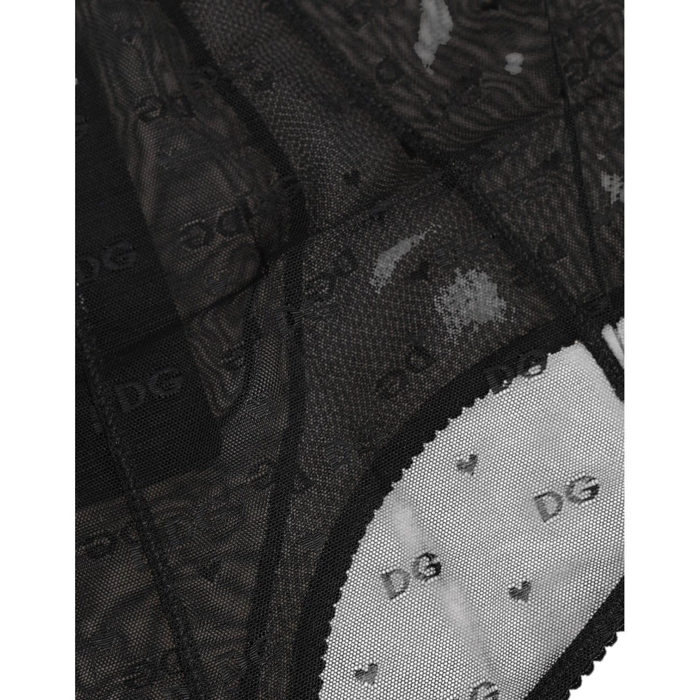 Dolce & Gabbana Black Logo Girdle High Waisted Panty Underwear BIK1511-2