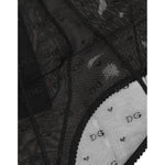Dolce & Gabbana Black Logo Girdle High Waisted Panty Underwear BIK1511-2