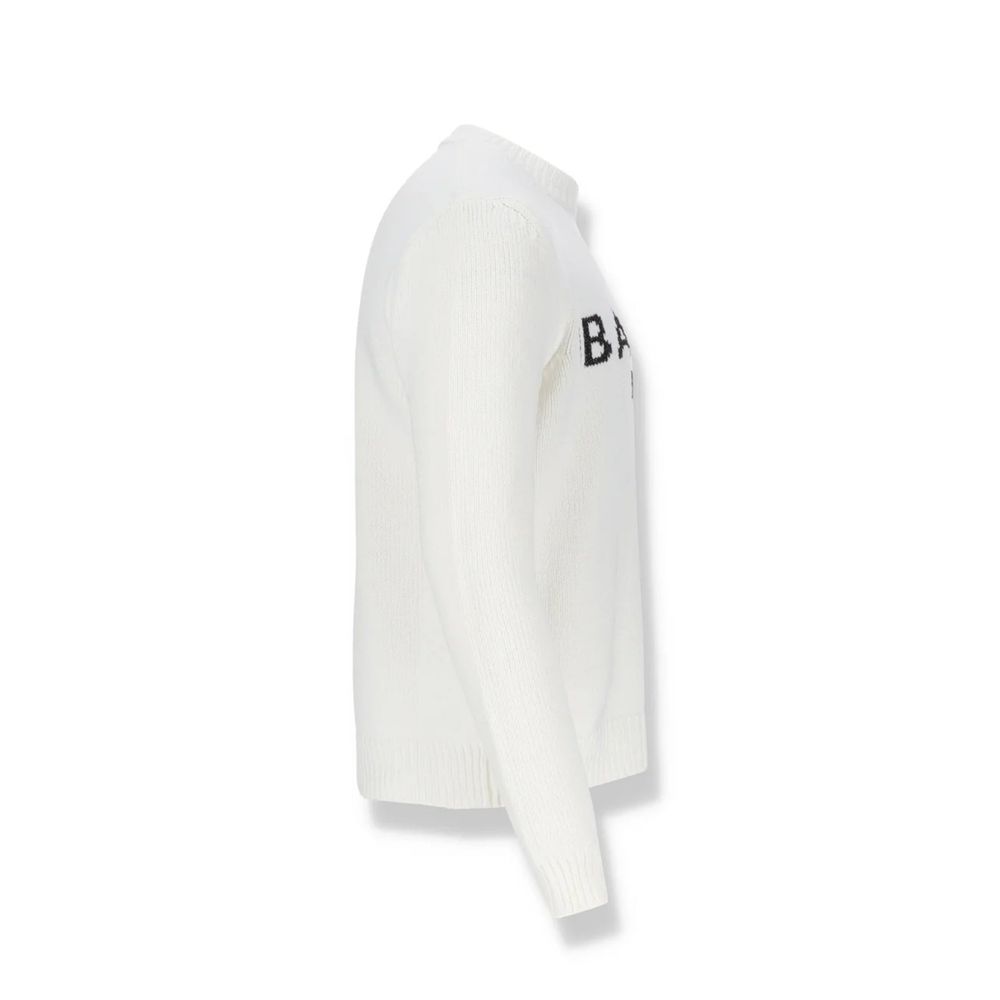 Balmain White Cotton Sweatshirt