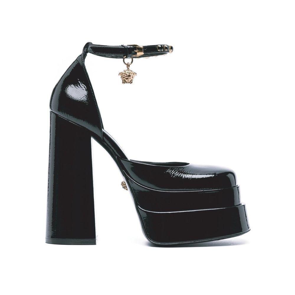 Versace Leather Platform Sandals VE-8736634175700-EU36/US6