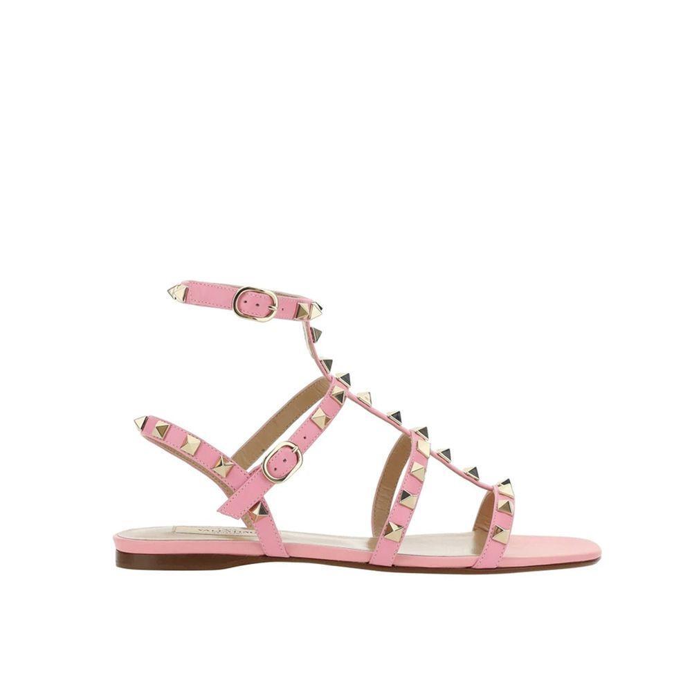 Valentino Garavani Rockstud Leather Sandals VA-8735611322580-EU35.5/US5.5