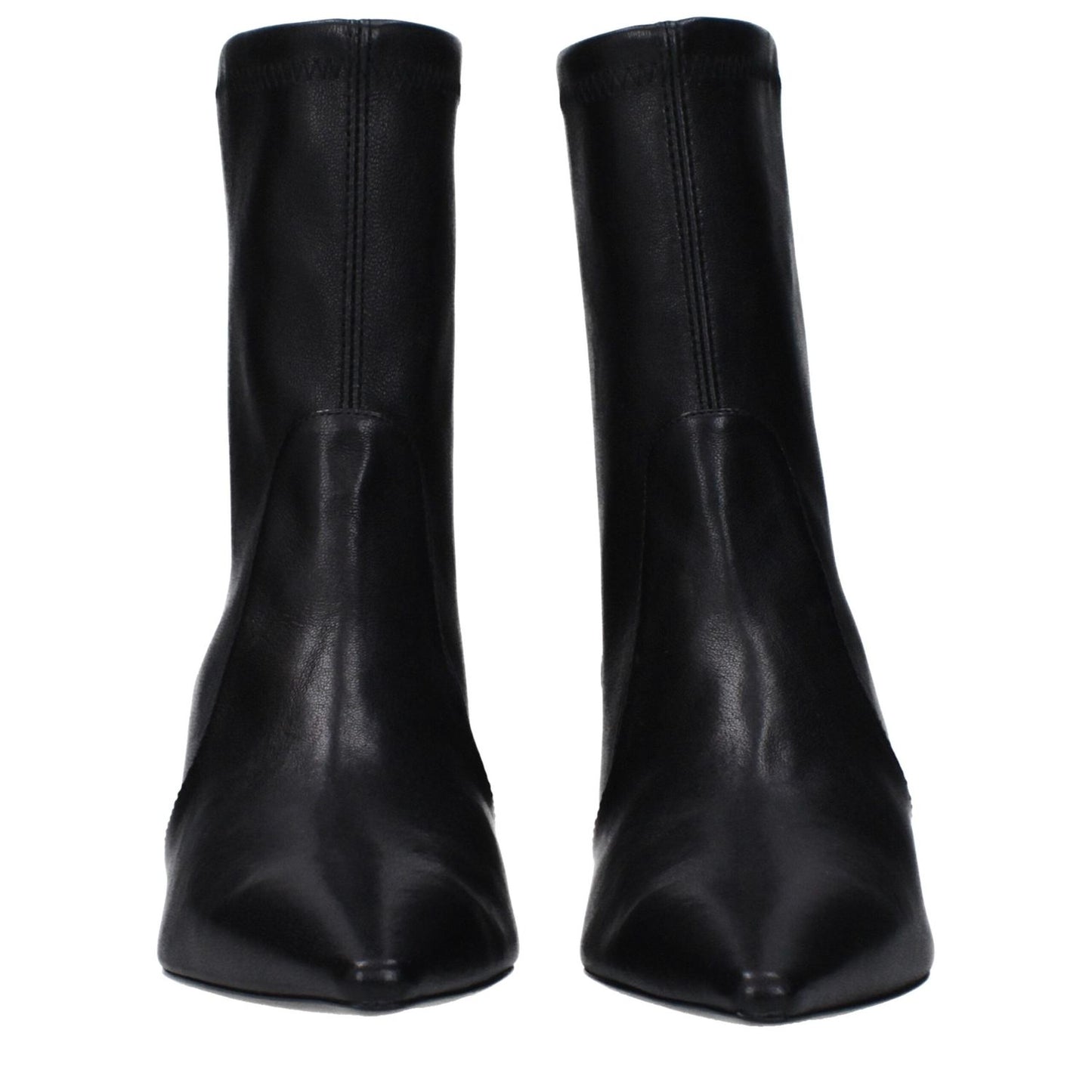 Stuart Weitzman Black Leather Ankle Boots ST-10013699506441-EU37.5/US7.5