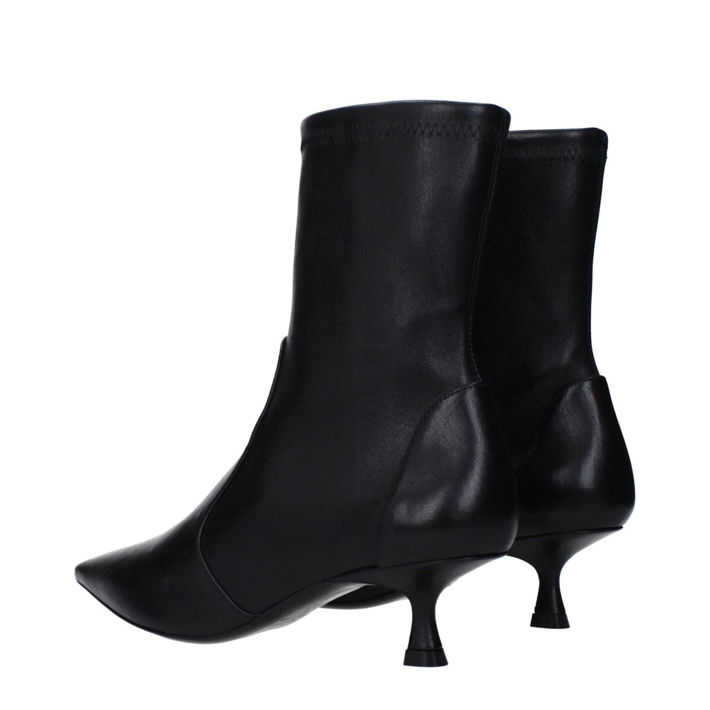 Stuart Weitzman Black Leather Ankle Boots ST-10013699506441-EU37.5/US7.5