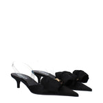 Versace Black Satin Flat Sandals VE-14884877304073-EU36/US6