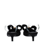 Versace Black Satin Flat Sandals VE-14884877304073-EU36/US6