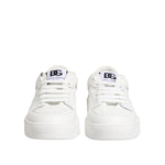 Dolce & Gabbana White Miami Leather Low Top Sneakers Shoes MV7717-40