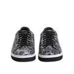 Dolce & Gabbana Gray Leather Leopard Low Top Sneakers Shoes MV7727-39