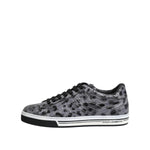 Dolce & Gabbana Gray Leather Leopard Low Top Sneakers Shoes MV7727-39