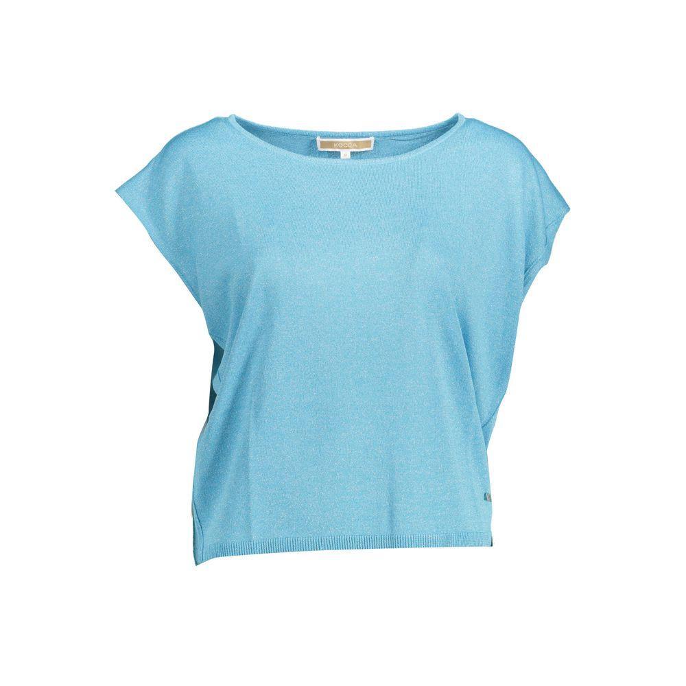 Kocca Blue Polyester Tops & T-Shirt KO-12364-XS