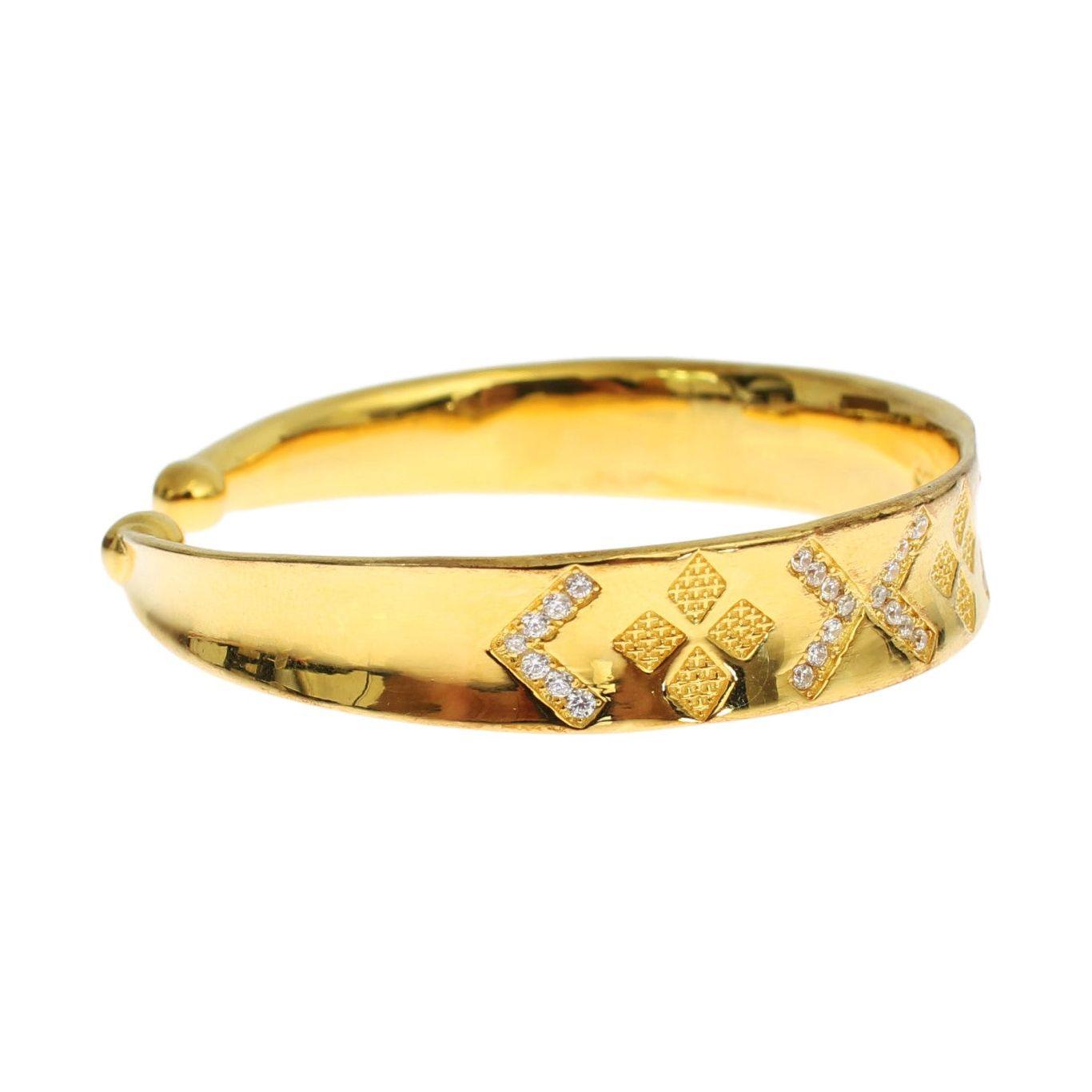 Nialaya CZ Gold Sterling 925 Silver Bangle Bracelet SIG19039-1