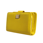 Dolce & Gabbana Yellow Leather Bifold Continental Clutch Wallet BAG4711