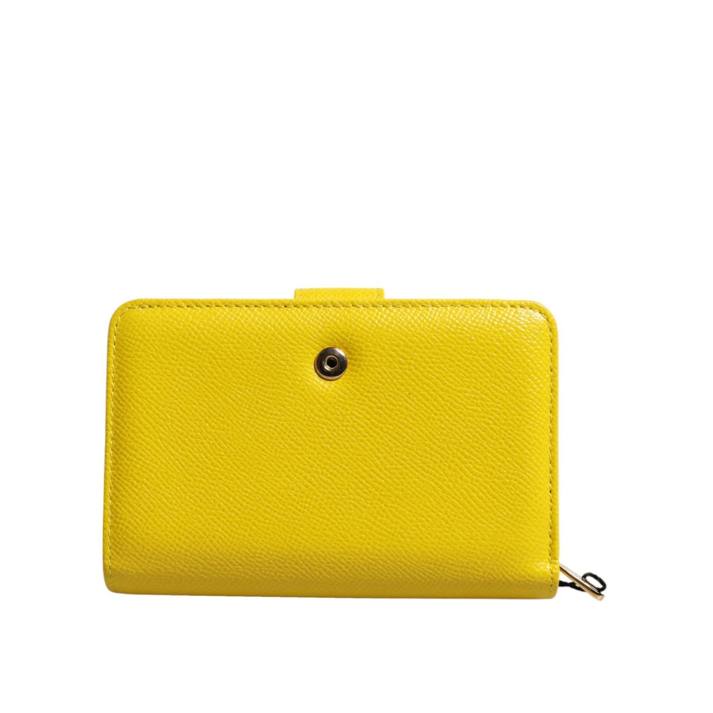 Dolce & Gabbana Yellow Leather Bifold Continental Clutch Wallet BAG4711