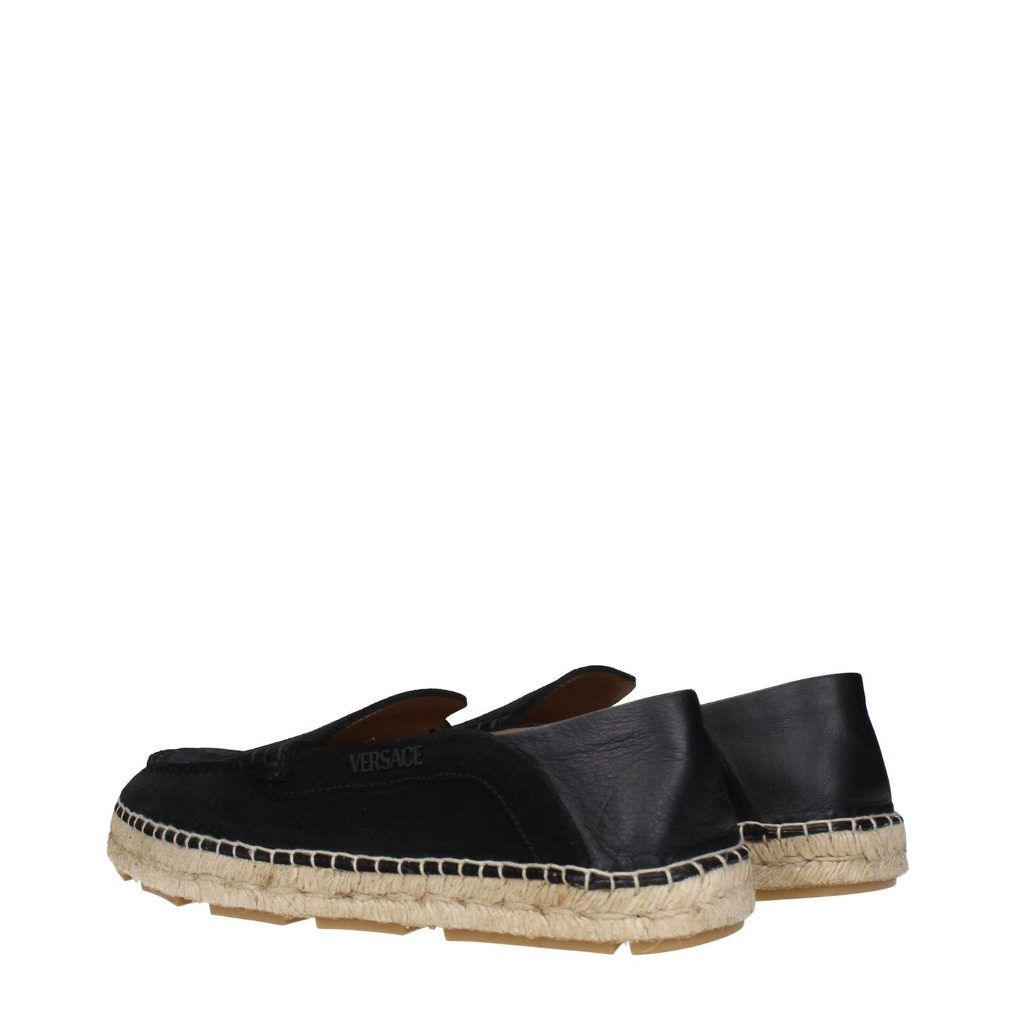 Versace Black Leather Espadrilles VE-15265255948553-EU41/US8
