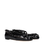 Valentino Garavani Black Leather Ballet Flats
