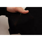 Dolce & Gabbana Black Turtleneck Form Fitting Pullover Sweater