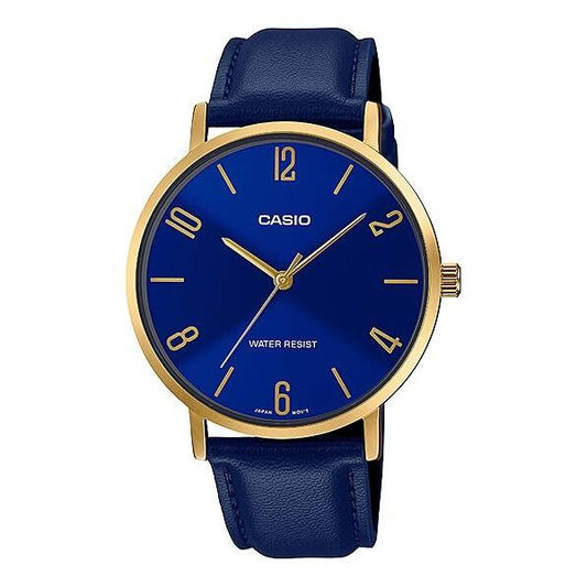 CASIO COLLECTION Mod. MINIMAL. LEATHER - BLUE WATCHES