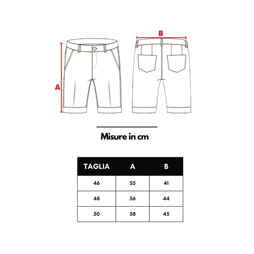 Size chart for Dior Beige Cotton Cargo Shorts with front and back views, showing dimensions in centimeters for various sizes.