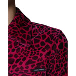 Dolce & Gabbana Fuchsia Leopard Button Down Collared Jacket TSH86590-48
