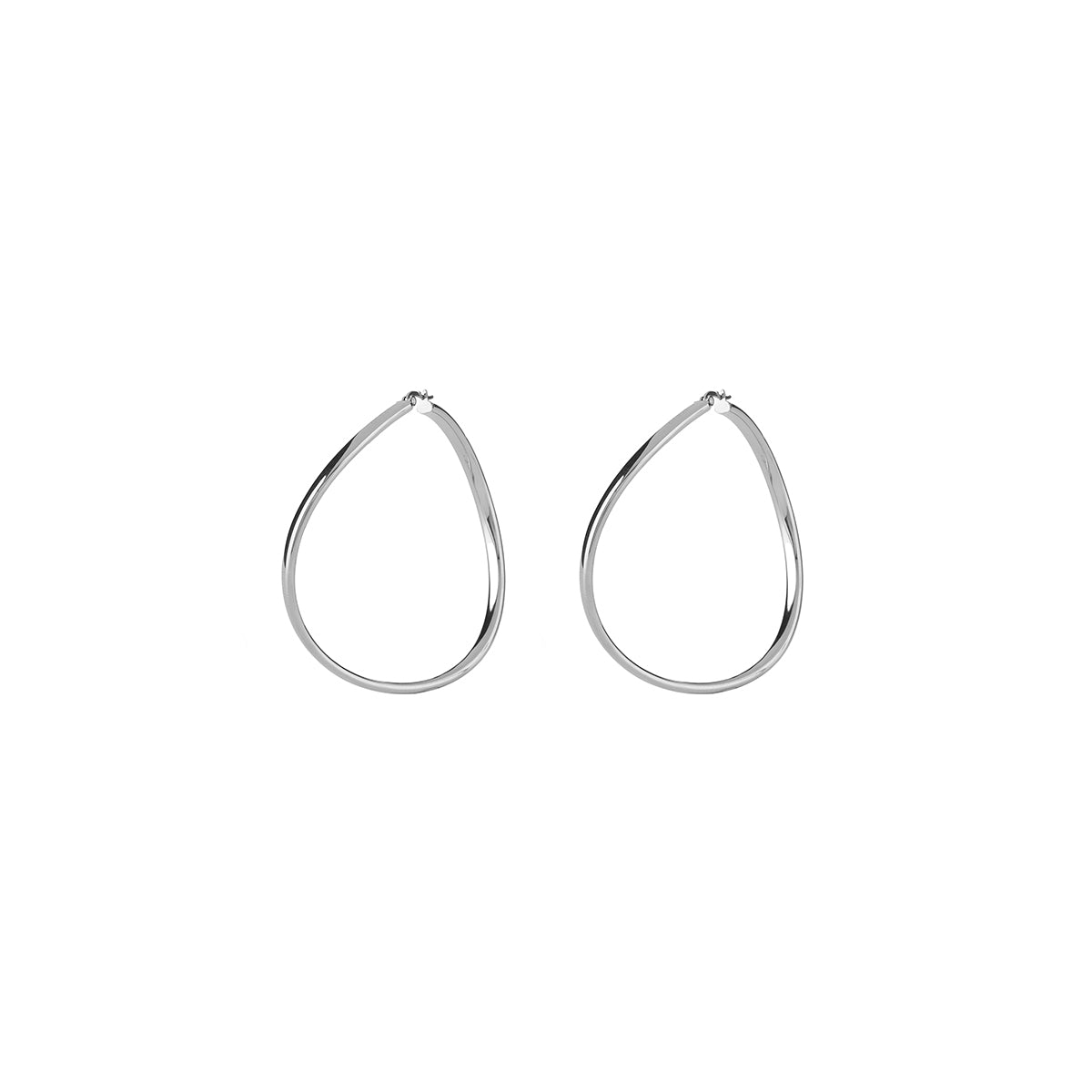 GUESS JEWELS JEWELRY Mod. JUBE04196JWRHT-U stylish silver hoop earrings