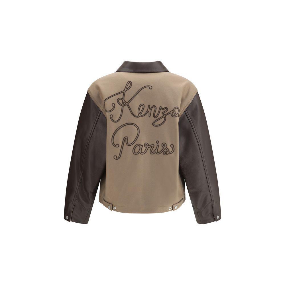 Kenzo Wool and leather college Jacket KE-FF68BL1519OH92-M