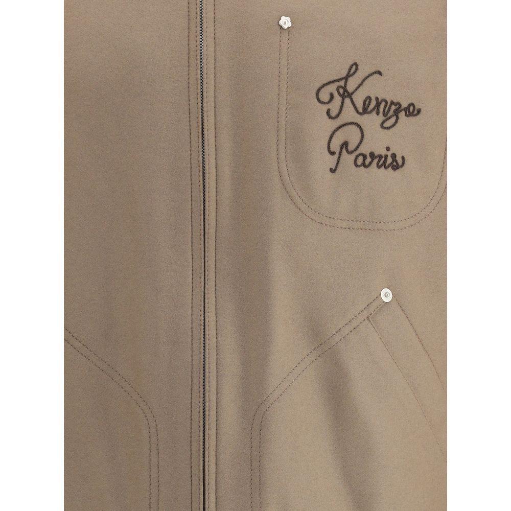 Kenzo Wool and leather college Jacket KE-FF68BL1519OH92-M