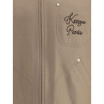 Kenzo Wool and leather college Jacket KE-FF68BL1519OH92-M