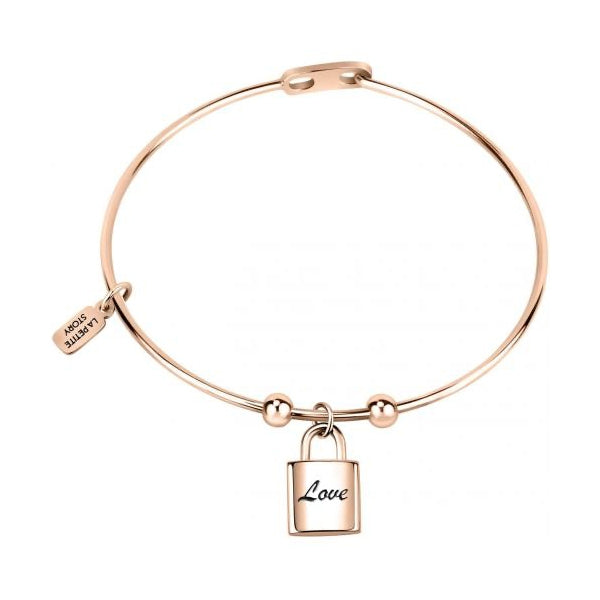 LA PETITE STORY JEWELRY Mod. LPS05ASD16 gold bracelet with "Love" padlock charm