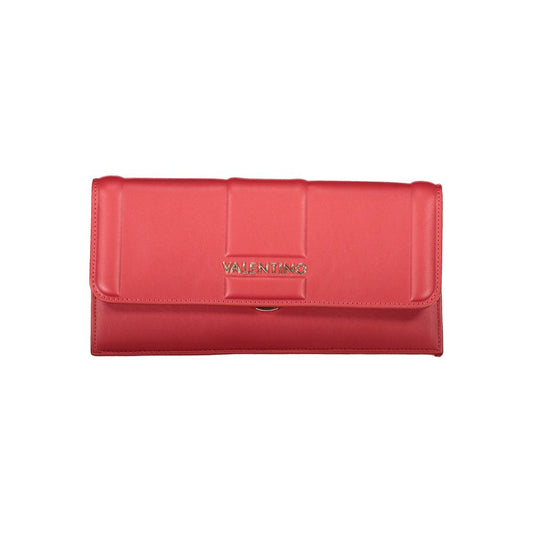 Alt Tag: Mario Valentino Red Polyethylene Women Handbag with chain strap, internal pocket, and detachable document holder.