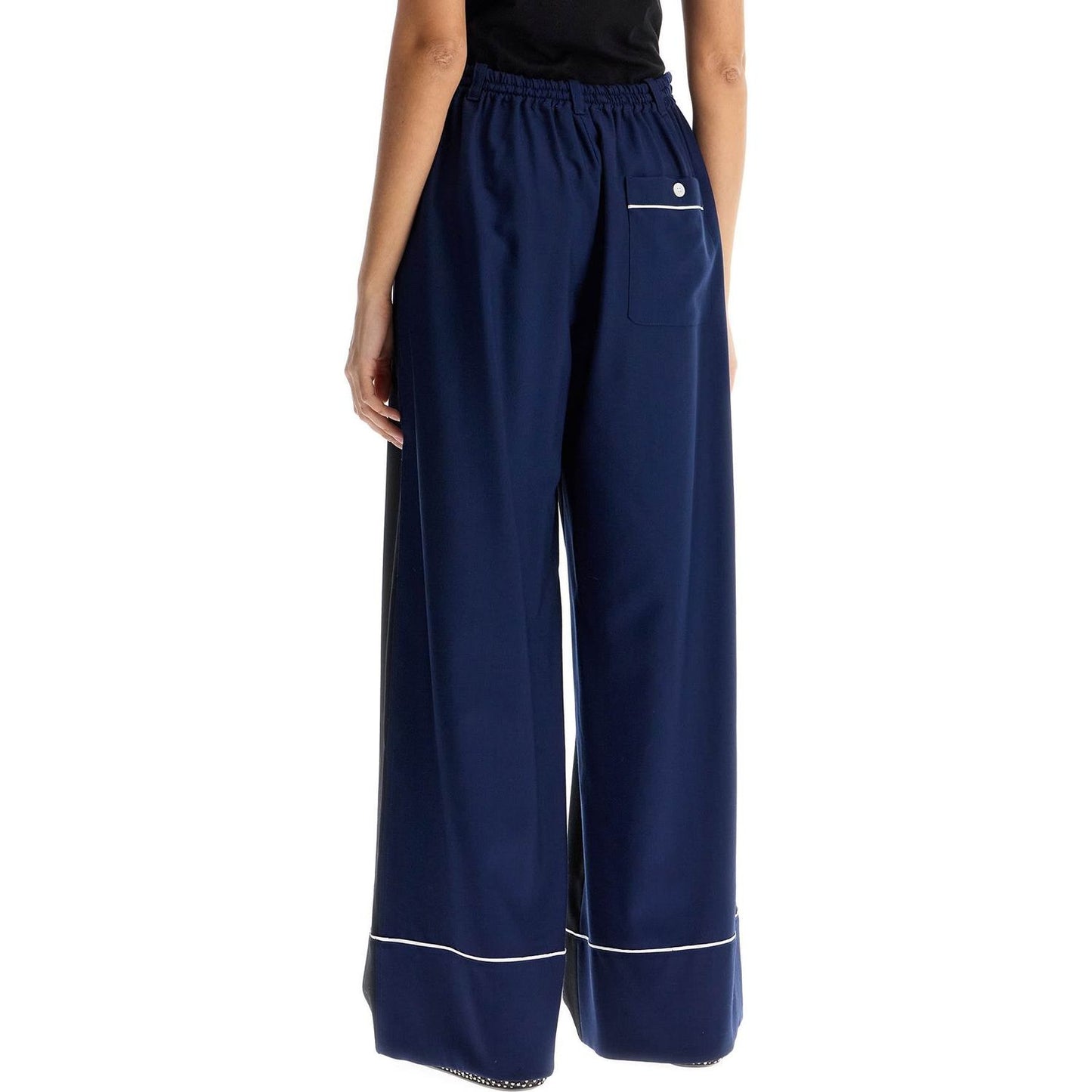Marni elegant black virgin wool trousers