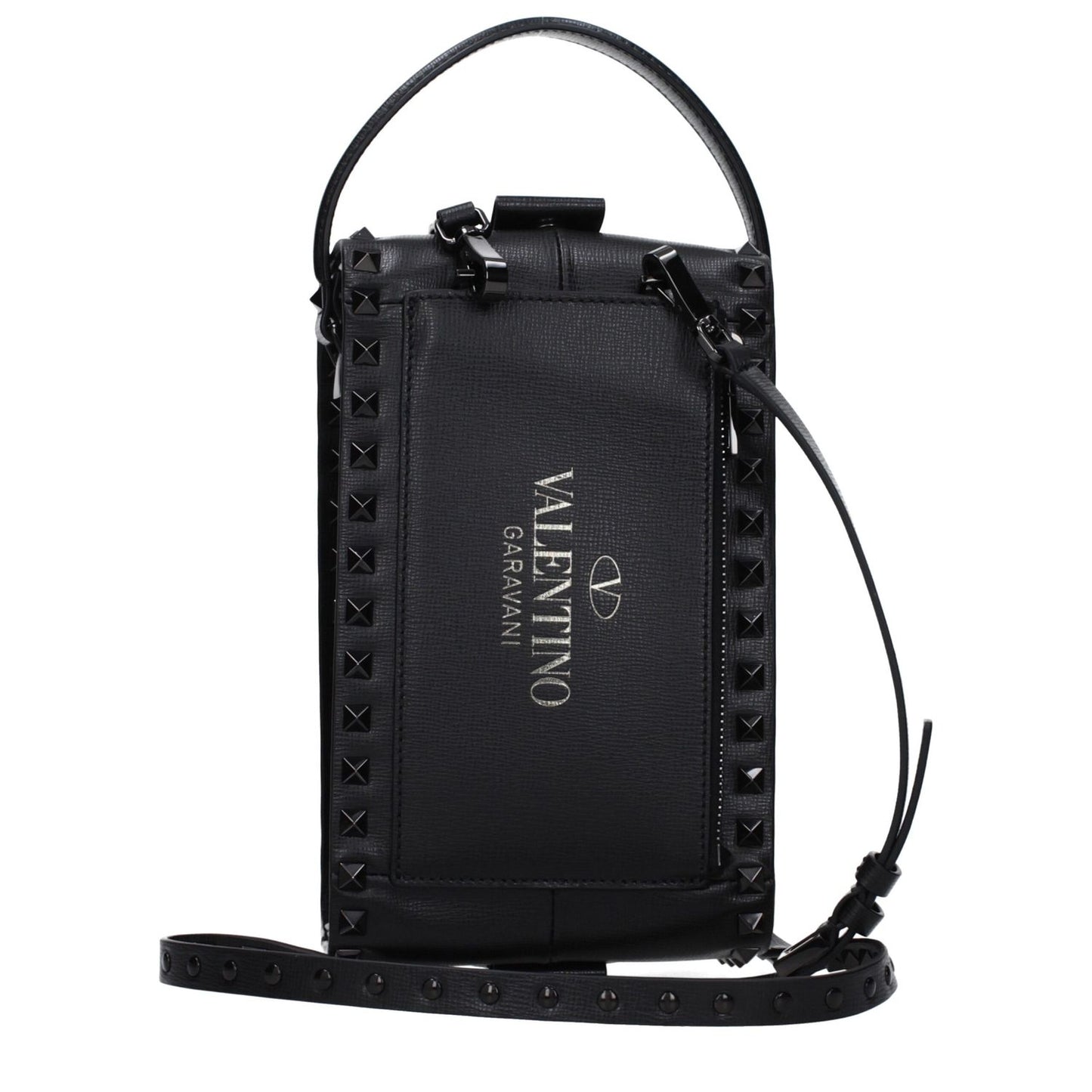 Valentino Garavani Black Leather Clutch Bag