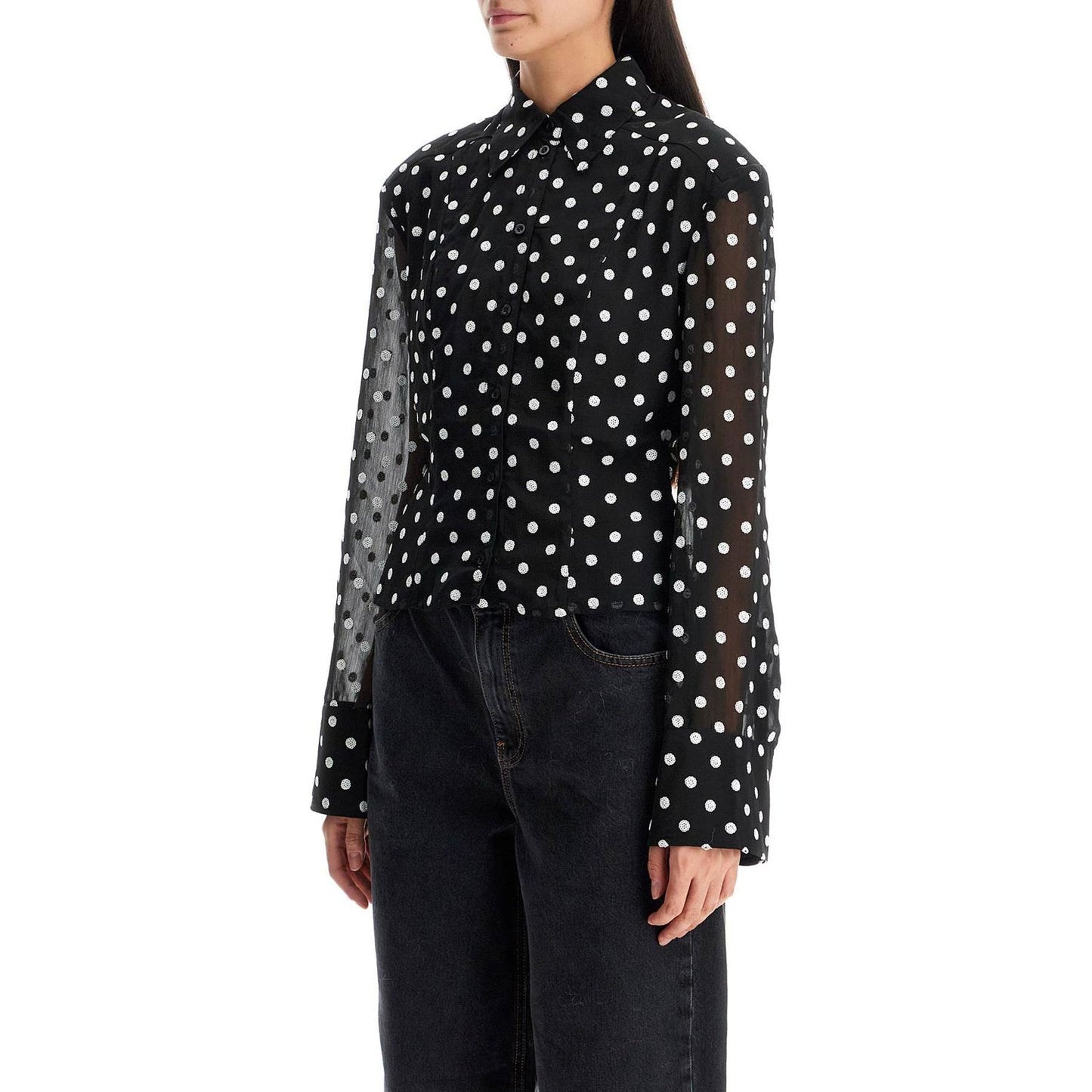 Rotate chiffon blouse with sequins