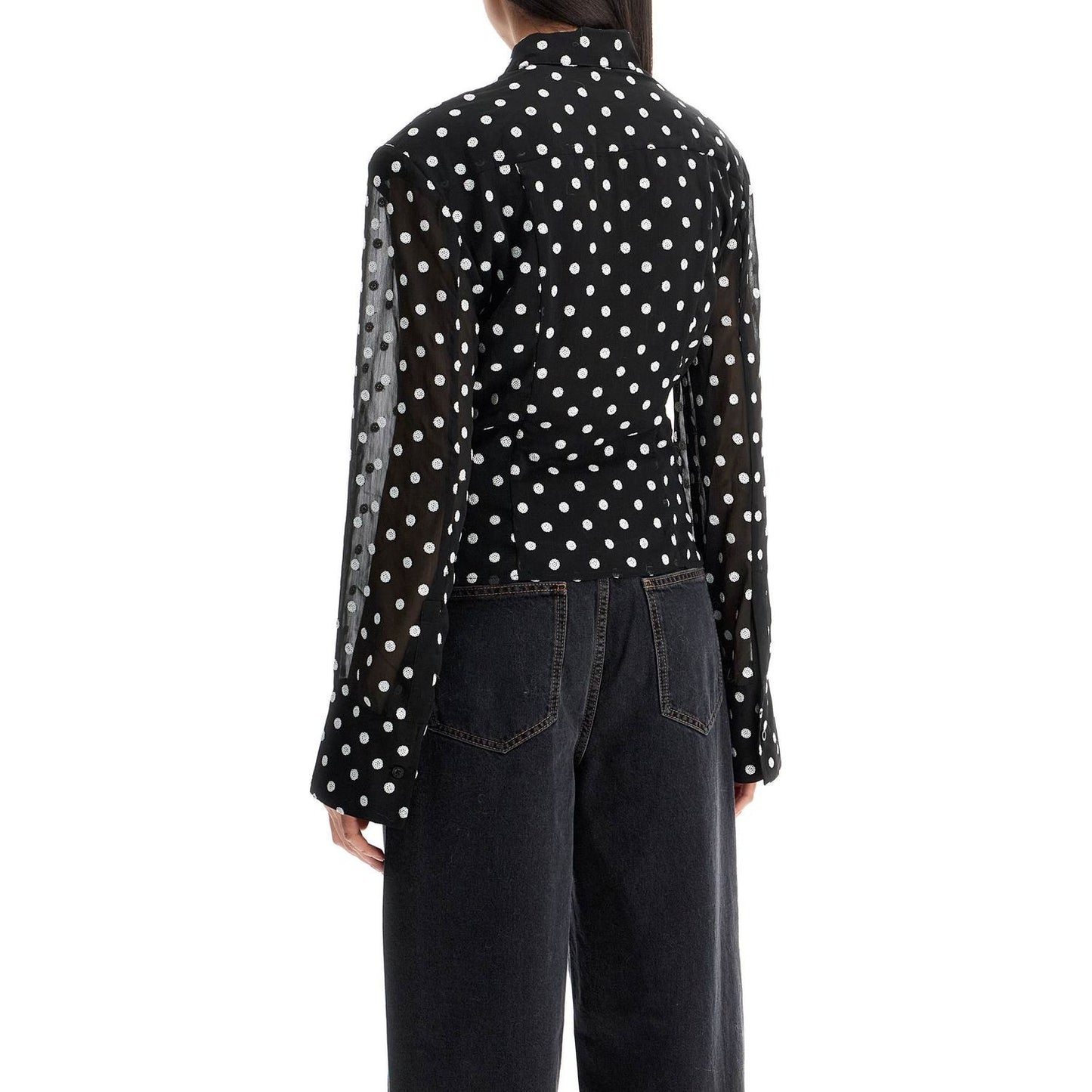 Rotate chiffon blouse with sequins