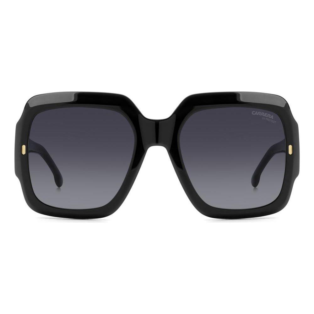 Black oversized Carrera 3004_S acetate sunglasses for women with gradient lenses.
