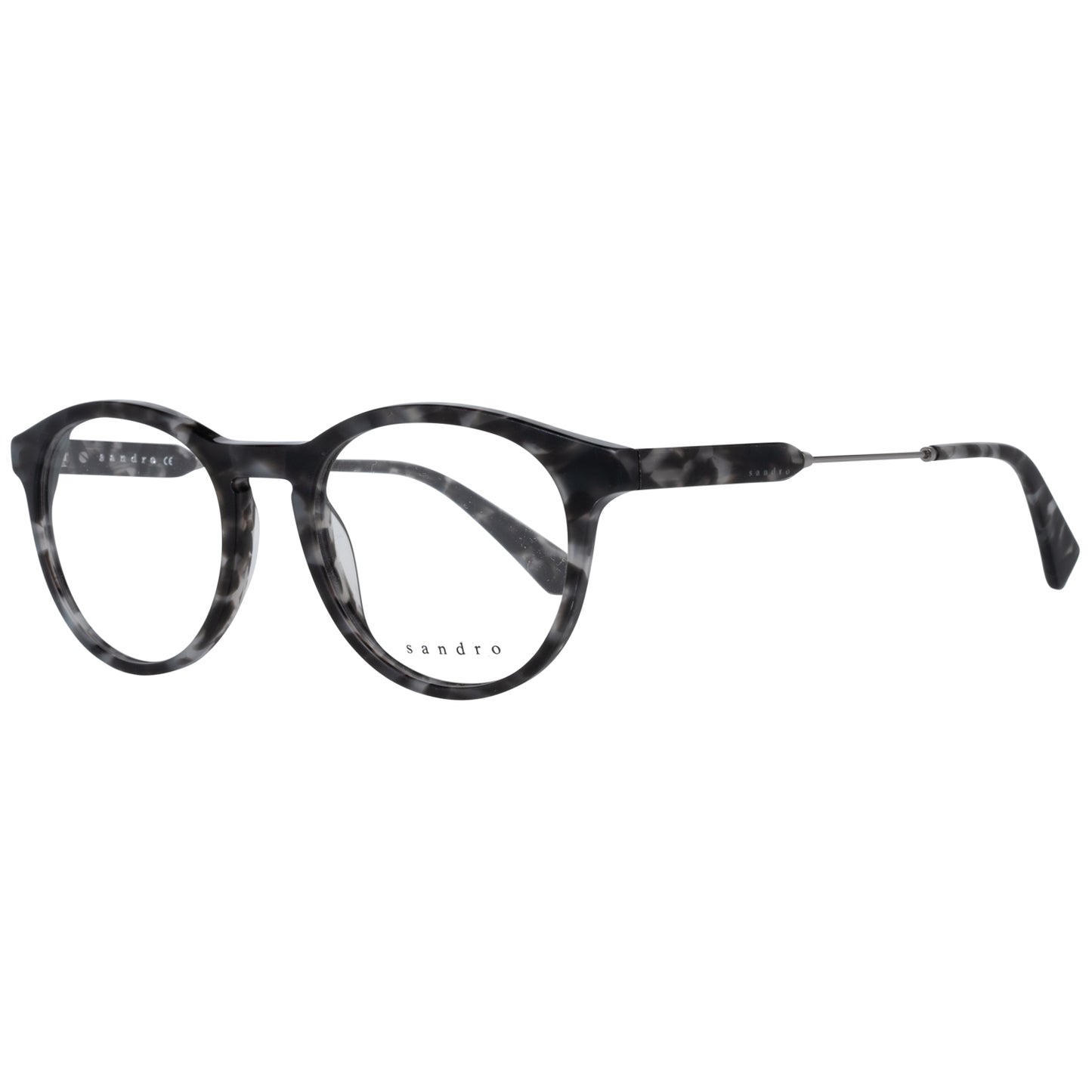 Gent's Sandro Mod. SD1008 50207 eyeglasses with round black and white marbled frames.