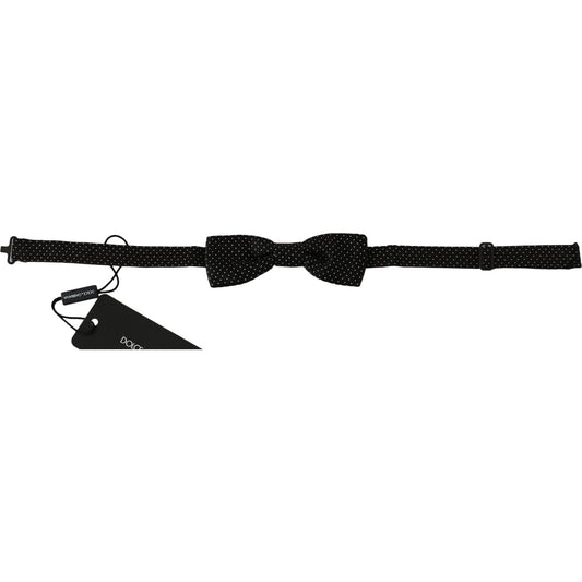 Dolce & Gabbana Elegant Black Polka Dot Silk Bow Tie Bow Tie Dolce & Gabbana Black