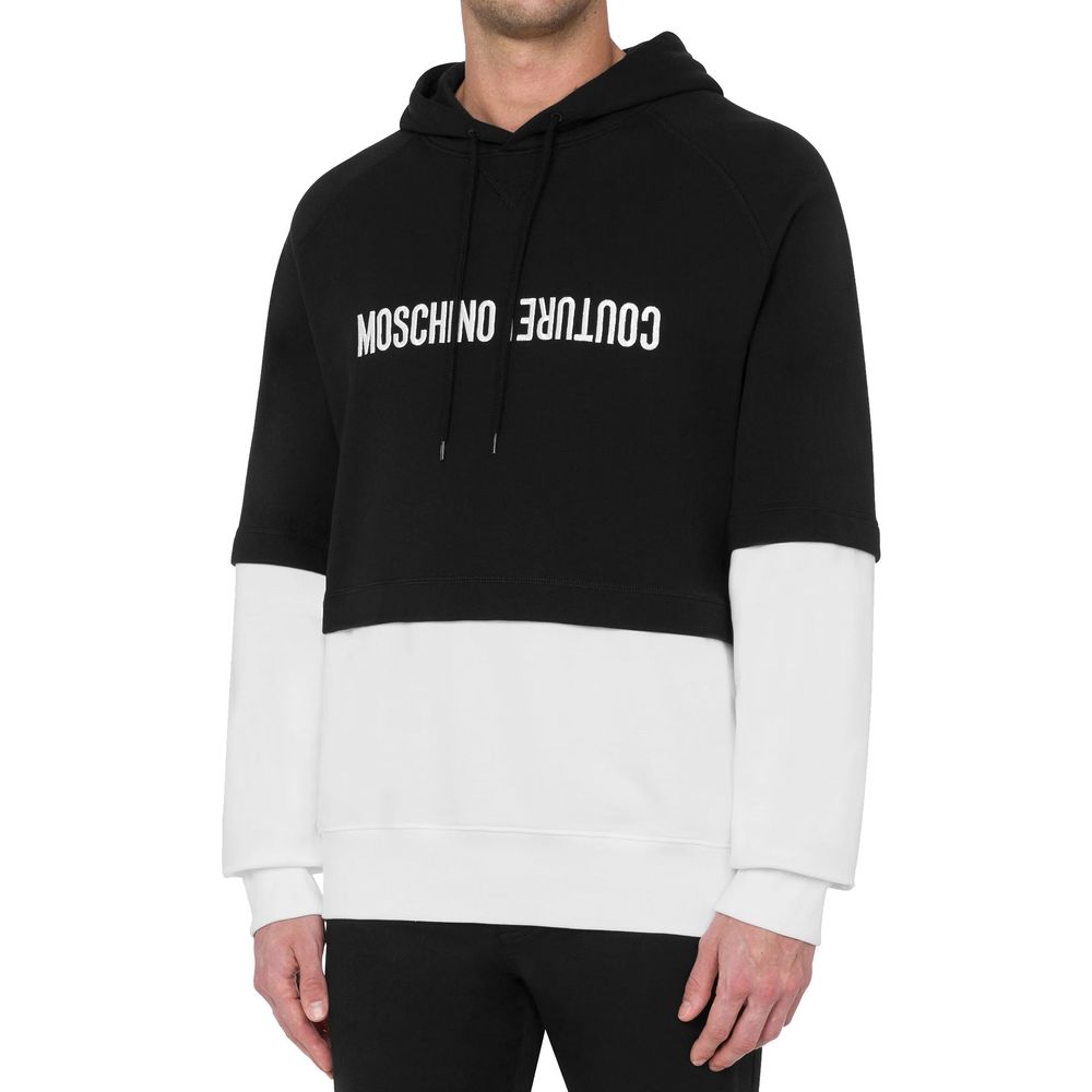 Moschino Black Cotton Sweatshirt 1728,75611013280,Black,Clothing,L,M,Men,Moschino,New with tags,Sweaters - Clothing,Sweatshirts - Sweaters - Clothing